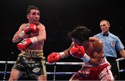 18 November 2017; Jamie Conlan, left, in action against Jerwin Ancajas during their IBF World super flyweight Title bout at the SSE Arena in Belfast. Photo by Ramsey Cardy/Sportsfile