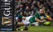 18 November 2017; Dave Kearney of Ireland goes over to score a try which is ultimately dissallowed during the Guinness Series International match between Ireland and Fiji at the Aviva Stadium in Dublin. Photo by Eóin Noonan/Sportsfile