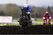 19 November 2017; Woodland Opera, with Robbie Power up, jumps the last on their way to winning the novice steeplechase at Punchestown Racecourse in Naas, Co Kildare. Photo by Ramsey Cardy/Sportsfile
