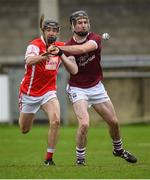 19 November 2017; Paidi Kelly of St. Martin's in action against Nicky Kenny of Cuala during the AIB Leinster GAA Hurling Senior Club Championship Semi-Final match between Cuala and St Martin's GAA Club at Parnell Park in Dublin. Photo by Cody Glenn/Sportsfile