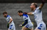 19 November 2017; Sean Johnston of Cavan Gaels, centre, celebrates after scoring his side's third goal during the AIB Ulster GAA Football Senior Club Championship Semi-Final Replay match between Cavan Gaels and Derrygonnelly Harps at St Tiernach's Park in Clones, Monaghan. Photo by Sam Barnes/Sportsfile