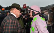 19 November 2017; Owner Rich Ricci in conversation with jockey Paul Townend after sending out Faugheen to win the Morgiana hurdle at Punchestown Racecourse in Naas, Co Kildare. Photo by Ramsey Cardy/Sportsfile