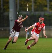 19 November 2017; Jack O'Connor of St. Martin's in action against David Treacy of Cuala during the AIB Leinster GAA Hurling Senior Club Championship Semi-Final match between Cuala and St Martin's GAA Club at Parnell Park in Dublin. Photo by Cody Glenn/Sportsfile