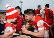 19 November 2017; David Treacy of Cuala signs autographs for supporters after the AIB Leinster GAA Hurling Senior Club Championship Semi-Final match between Cuala and St Martin's GAA Club at Parnell Park in Dublin. Photo by Cody Glenn/Sportsfile