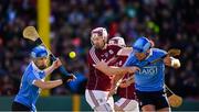 19 November 2017; John Hanbury of Galway in action against Paul Crummey, left, and John Hetherton of Dublin during the AIG Super 11's Fenway Classic Semi-Final match between Dublin and Galway at Fenway Park in Boston, MA, USA. Photo by Brendan Moran/Sportsfile