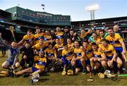 19 November 2017; The Clare team celebrate with the Players Champions Cup after the AIG Super 11's Fenway Classic Final match between Clare and Galway at Fenway Park in Boston, MA, USA. Photo by Brendan Moran/Sportsfile