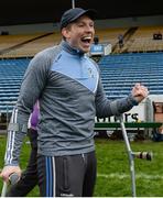 19 November 2017; Injured Na Piarsaigh player Shane Dowling celebrates after the AIB Munster GAA Hurling Senior Club Championship Final match between Na Piarsaigh and Ballygunner at Semple Stadium in Thurles, Co Tipperary. Photo by Piaras Ó Mídheach/Sportsfile