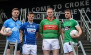 20 November 2017; Footballers, from left, Padraig McKeever of Simonstown, John Heslin of St Loman's Mullingar, Peter Dignam of Rathnew, and Daryl Flynn of Moorefield during AIB Leinster GAA Club Senior Football Championship Semi-Final Media Day at Croke Park in Dublin. Photo by Piaras Ó Mídheach/Sportsfile