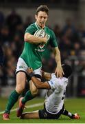 18 November 2017; Darren Sweetnam of Ireland is tackled by Henry Seniloli of Fiji during the Guinness Series International match between Ireland and Fiji at the Aviva Stadium in Dublin. Photo by Sam Barnes/Sportsfile