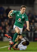 18 November 2017; Darren Sweetnam of Ireland is tackled by Henry Seniloli of Fiji during the Guinness Series International match between Ireland and Fiji at the Aviva Stadium in Dublin. Photo by Sam Barnes/Sportsfile