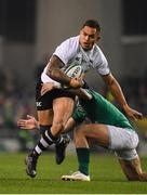 18 November 2017; Jale Vatubua of Fiji in action against Joey Carbery of Ireland during the Guinness Series International match between Ireland and Fiji at the Aviva Stadium in Dublin. Photo by Sam Barnes/Sportsfile