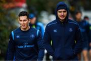 20 November 2017; James Lowe, right, and Noel Reid arrive for Leinster rugby squad training at Leinster Rugby Headquarters in Dublin. Photo by Ramsey Cardy/Sportsfile