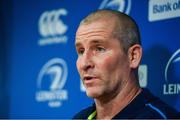 20 November 2017; Stuart Lancaster during a Leinster rugby press conference at Leinster Rugby Headquarters in Dublin. Photo by Ramsey Cardy/Sportsfile