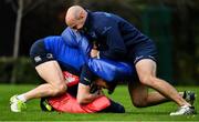 20 November 2017; Garry Ringrose and Elite Player Development Officer Hugh Hogan during Leinster rugby squad training at Leinster Rugby Headquarters in Dublin. Photo by Ramsey Cardy/Sportsfile