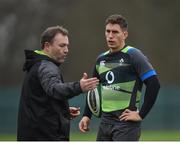 21 November 2017; Ian Keatley, right, in conversation with kicking coach Richie Murphy during Ireland rugby squad training at Carton House in Maynooth, Co Kildare. Photo by Seb Daly/Sportsfile