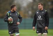 21 November 2017; Sean Reidy, left, and Jordi Murphy during Ireland rugby squad training at Carton House in Maynooth, Co Kildare. Photo by Seb Daly/Sportsfile