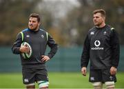 21 November 2017; Sean Reidy, left, and Jordi Murphy during Ireland rugby squad training at Carton House in Maynooth, Co Kildare. Photo by Seb Daly/Sportsfile