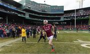 19 November 2017; Pádraic Mannion of Galway runs onto the pitch prior to during the AIG Super 11's Fenway Classic Semi-Final match between Dublin and Galway at Fenway Park in Boston, MA, USA. Photo by Brendan Moran/Sportsfile