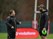 21 November 2017; Kicking coach Richie Murphy, left, and defence coach Andy Farrell during Ireland rugby squad training at Carton House in Maynooth, Co Kildare. Photo by Seb Daly/Sportsfile