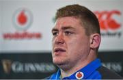 21 November 2017; Tadhg Furlong speaking during an Ireland rugby press conference at Carton House in Maynooth, Kildare. Photo by Seb Daly/Sportsfile