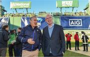 19 November 2017; Mark Lev, left, Managing Director, Fenway Sports Management and Declan O'Rourke, General Manager, AIG Ireland, during the AIG Super 11's Fenway Classic Final match between Clare and Galway at Fenway Park in Boston, MA, USA. Photo by Brendan Moran/Sportsfile