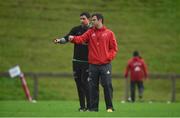 21 November 2017; Munster technical coach Felix Jones, left, and Munster head coach Johann van Graan in conversation during Munster Rugby Squad Training at the University of Limerick in Limerick. Photo by Diarmuid Greene/Sportsfile