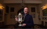22 November 2017; Kilkenny manager Brian Cody with the Corn Ui Dhuill Cup that he won as captain of St Kieran's College team in 1971 during the Top Oil Leinster Senior A Hurling Championship Launch at St Kieran's College in Kilkenny. Photo by Matt Browne/Sportsfile