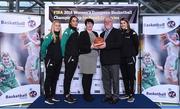 22 November 2017; In attendance as Basketball Ireland officially announce the venue for FIBA 2018 Women’s European Championship for Small Countries are, from left, Danielle O'Leary of Ireland, Grainne Dwyer of Ireland, Theresa Walsh, President of Basketball Ireland, Patsy Ryan, General Manager of the Mardyke Arena UCC, and Claire Rockall, at Mardyke Arena in Cork. Photo by Sam Barnes/Sportsfile