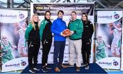 22 November 2017; In attendance as Basketball Ireland officially announce the venue for FIBA 2018 Women’s European Championship for Small Countries are, from left, Danielle O'Leary of Ireland, Grainne Dwyer of Ireland, Cathal Geraghty, Cork Local Sports Partnership, Mark Scannell, Ireland head coach, and Claire Rockall of Ireland at Mardyke Arena in Cork. Photo by Sam Barnes/Sportsfile