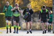 23 November 2017; Ireland players, from left, Devin Toner, John Ryan, Ian Keatley and Luke McGrath arrive for squad training at Carton House in Maynooth, Kildare. Photo by Stephen McCarthy/Sportsfile