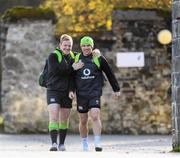 23 November 2017; James Tracy and Andrew Conway arrive for Ireland rugby squad training at Carton House in Maynooth, Kildare. Photo by Stephen McCarthy/Sportsfile