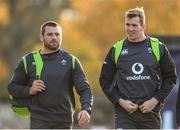 23 November 2017; Ireland players CJ Stander, left, and Chris Farrell arrive for rugby squad training at Carton House in Maynooth, Kildare. Photo by Stephen McCarthy/Sportsfile