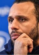 23 November 2017; Captain Isa Nacewa during a Leinster rugby press conference at RDS Arena in Dublin. Photo by Brendan Moran/Sportsfile