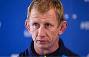 23 November 2017; Head coach Leo Cullen during Leinster rugby press conference at RDS Arena in Dublin. Photo by Brendan Moran/Sportsfile