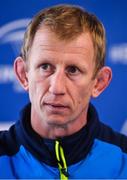 23 November 2017; Head coach Leo Cullen during a Leinster rugby press conference at RDS Arena in Dublin. Photo by Brendan Moran/Sportsfile