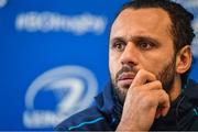 23 November 2017; Captain Isa Nacewa during a Leinster rugby press conference at RDS Arena in Dublin. Photo by Brendan Moran/Sportsfile
