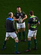 24 November 2017; Sean O'Brien, centre, Devin Toner, left, and Iain Henderson during Ireland rugby captain's run at the Aviva Stadium in Dublin. Photo by Ramsey Cardy/Sportsfile