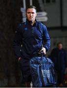 24 November 2017; Rory O'Loughlin of Leinster arrives ahead of the Guinness PRO14 Round 9 match between Leinster and Dragons at the RDS Arena in Dublin. Photo by Ramsey Cardy/Sportsfile
