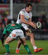 24 November 2017; Clive Ross of Ulster is tackled by Giorgio Bronzini of Benetton during the Guinness PRO14 Round 9 match between Ulster and Benetton at Kingspan Stadium in Belfast. Photo by Oliver McVeigh/Sportsfile