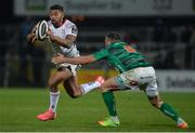 24 November 2017; Charles Piutau of Ulster is tackled by Robert Barbieri of Benetton during the Guinness PRO14 Round 9 match between Ulster and Benetton at Kingspan Stadium in Belfast. Photo by Oliver McVeigh/Sportsfile