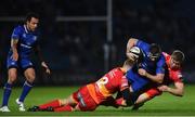 24 November 2017; Fergus McFadden of Leinster is tackled by Jack Dixon, left, and Aaron Wainwright of Dragons during the Guinness PRO14 Round 9 match between Leinster and Dragons at the RDS Arena in Dublin. Photo by Ramsey Cardy/Sportsfile