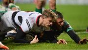 24 November 2017; Andrew Trimble of Ulster scores his side's second try during the Guinness PRO14 Round 9 match between Ulster and Benetton at Kingspan Stadium in Belfast. Photo by Oliver McVeigh/Sportsfile