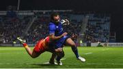 24 November 2017; Isa Nacewa of Leinster dives over to score his side's second try despite the tackle of Jared Rosser of Dragons during the Guinness PRO14 Round 9 match between Leinster and Dragons at the RDS Arena in Dublin. Photo by Ramsey Cardy/Sportsfile