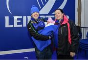 24 November 2017; Leinster supporters Elaine Cully and Barry McHugh with 1 month old daughter Ella at the Guinness PRO14 Round 9 match between Leinster and Dragons at the RDS Arena in Dublin. Photo by Ramsey Cardy/Sportsfile