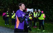 25 November 2017; Vhi ambassador and Olympian David Gillick before the Johnstown parkrun where Vhi hosted a special event to celebrate their partnership with parkrun Ireland. Vhi ambassador and Olympian David Gillick and Wexford Camogie player Sarah O’Connor were on hand to lead the warm up for parkrun participants before completing the 5km course alongside newcomers and seasoned parkrunners alike. Vhi provided walkers, joggers, runners and volunteers at Johnstown parkrun with a variety of refreshments in the Vhi Relaxation Area at the finish line. David Gillick and Sarah O’Connor were also available to guide participants through a post event stretching routine to ease those aching muscles. To register for a parkrun near you visit www.parkrun.ie. Photo by Piaras Ó Mídheach/Sportsfile