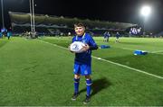 24 November 2017; Matchday mascot Darragh Colton, from Celbridge, Kildare, ahead of the Guinness PRO14 Round 9 match between Leinster and Dragons at the RDS Arena in Dublin. Photo by Brendan Moran/Sportsfile