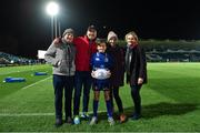 24 November 2017; Matchday mascot Luca Caffrey, from Bray, Wicklow, ahead of the Guinness PRO14 Round 9 match between Leinster and Dragons at the RDS Arena in Dublin. Photo by Brendan Moran/Sportsfile