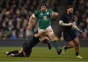 25 November 2017; Sean O’Brien of Ireland is tackled by Santiago Gonzalez Iglesias of Argentina supported by Ramiro Moyano of Argentina, right, during the Guinness Series International match between Ireland and Argentina at the Aviva Stadium in Dublin. Photo by Piaras Ó Mídheach/Sportsfile