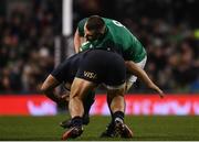 25 November 2017; CJ Stander of Ireland is tackled by Agustin Creevy of Argentina during the Guinness Series International match between Ireland and Argentina at the Aviva Stadium in Dublin. Photo by Eóin Noonan/Sportsfile