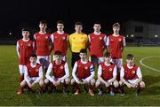 25 November 2017; The St Patrick's Athletic team prior to the SSE Airtricity National Under 15 League Final match between Athlone Town and St Patrick's Athletic at Lisseywollen in Athlone, Co Westmeath. Photo by Stephen McCarthy/Sportsfile